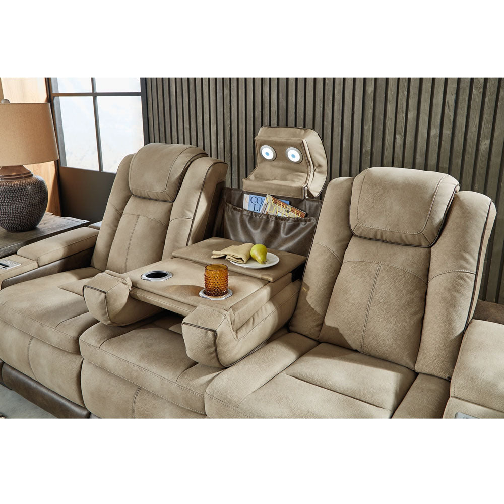 Camille Power Reclining Sofa, Loveseat, and Recliner – Brown