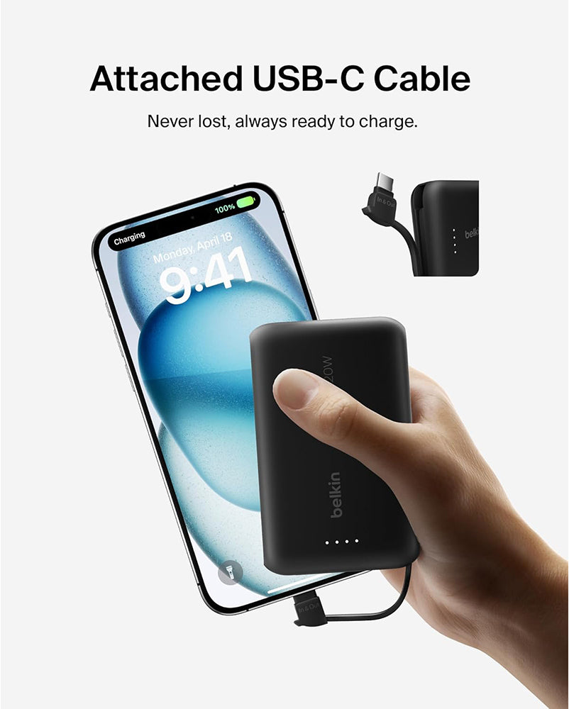 20W Portable Charger Power Bank - Black