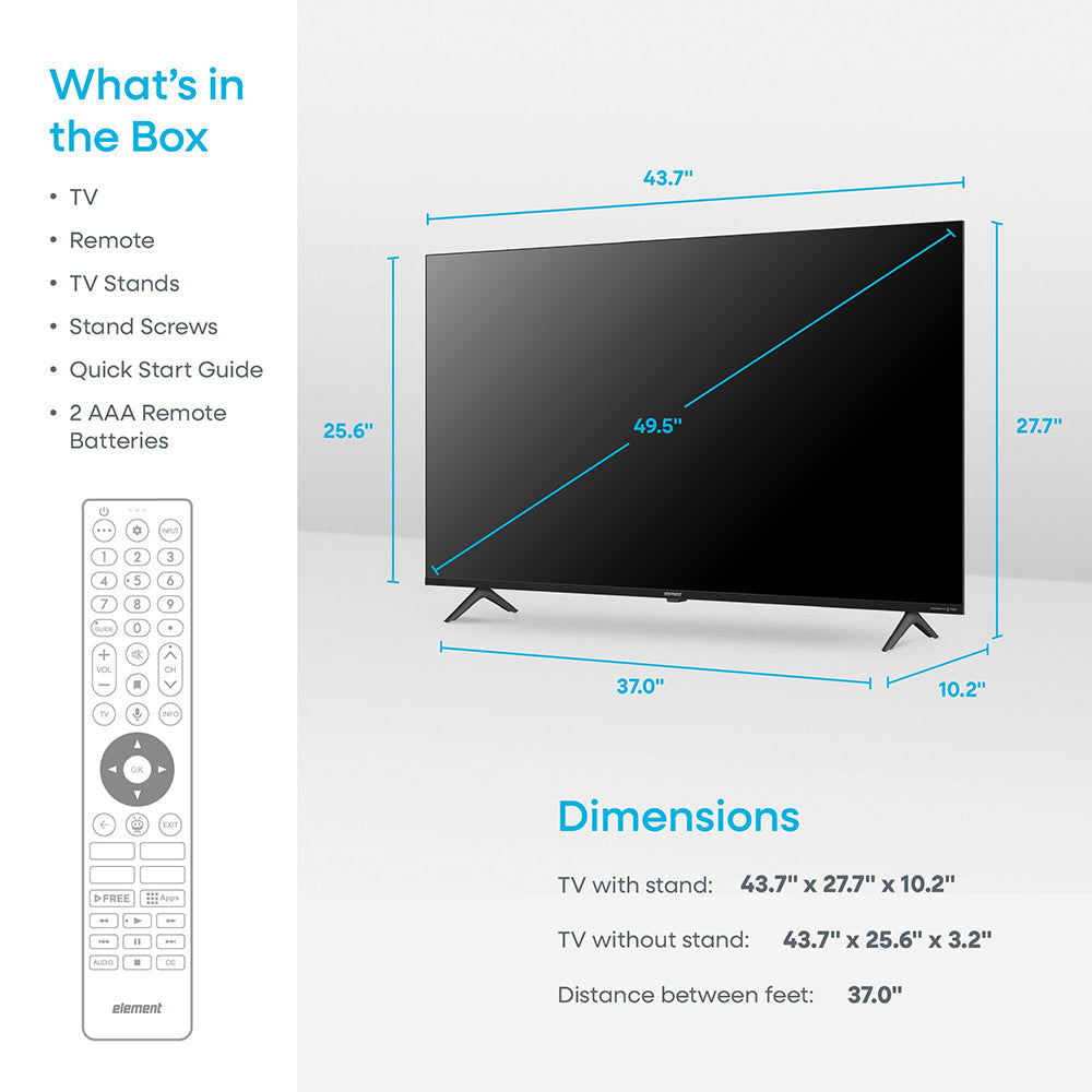 50" 4K UHD HDR10 TiVo TV