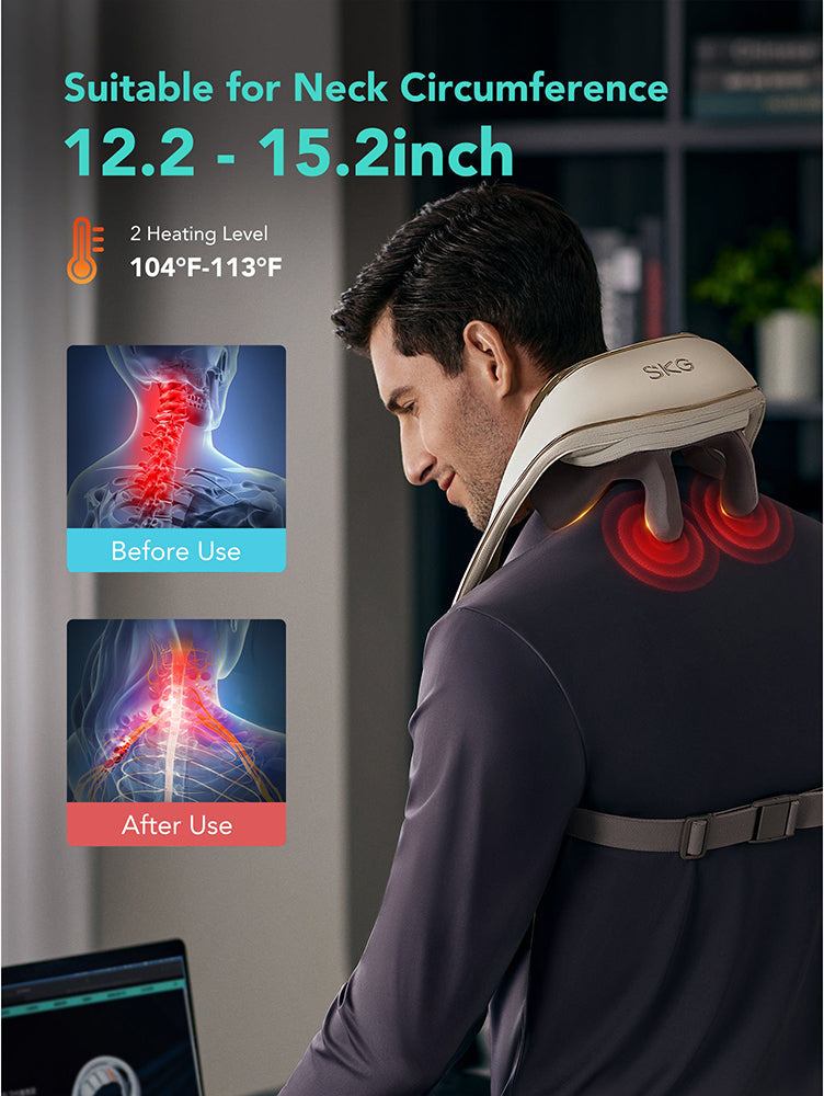 H5 Mini Cordless Shiatsu Neck & Shoulder Massager with Heat