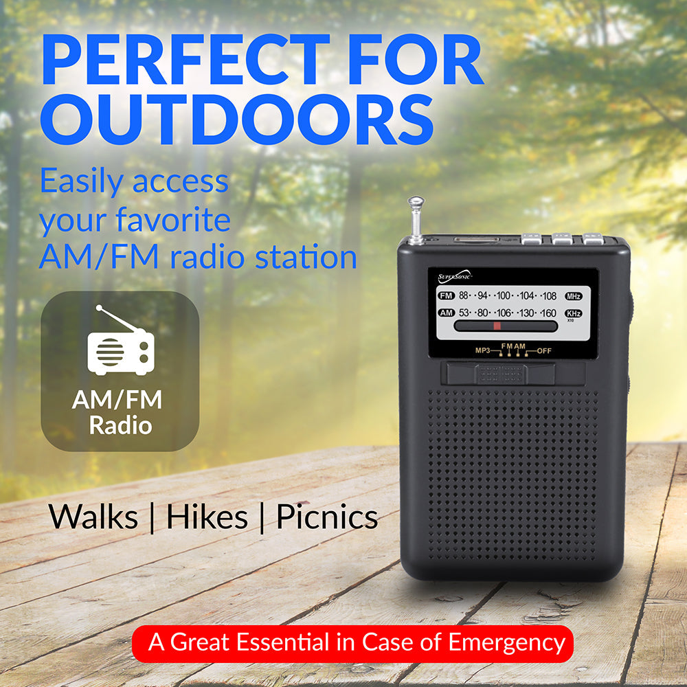 GoRadio+ Portable AM/FM Radio