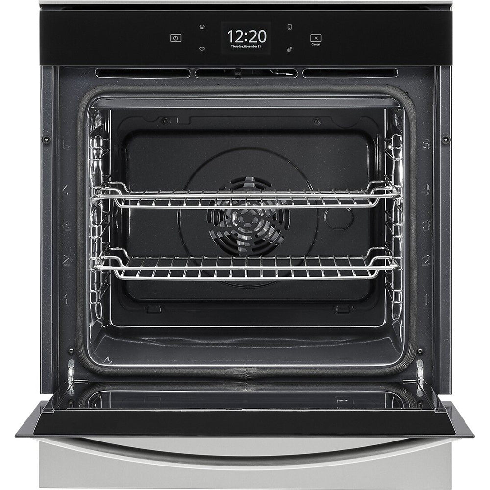 24" Smart Self-Cleaning True Convection Single Wall Oven in Stainless Steel with Hidden Bake Element