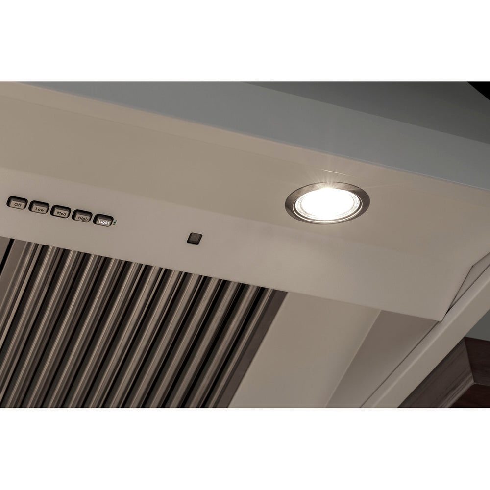 Smart 30" Recirculating 600 CFM Range Hood in Matte White with QuietBoost™