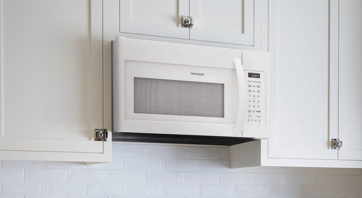 1.8 CuFt 1000 Wattage Over-The-Range Microwave in White with 2-Speed Ventilation