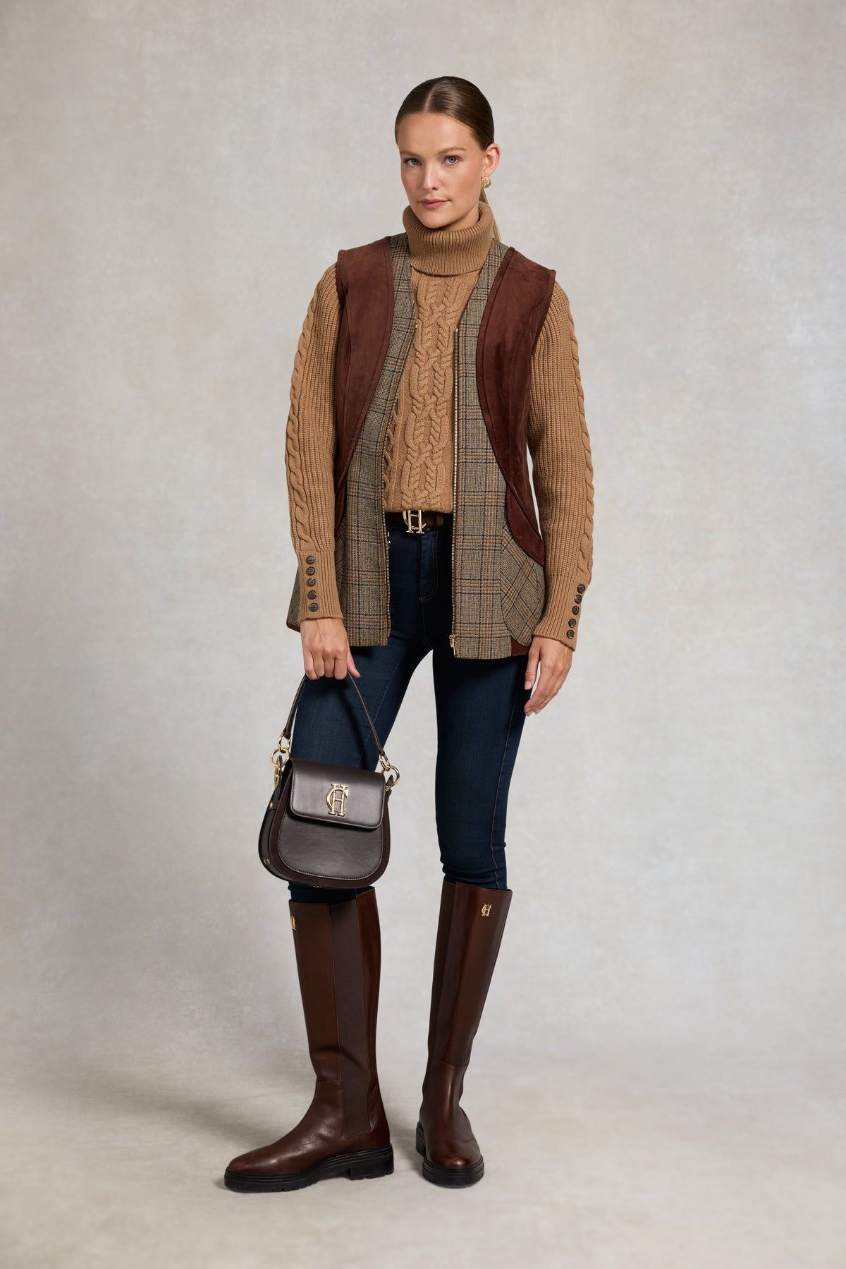 Country Roll Neck Knit (Caramel)