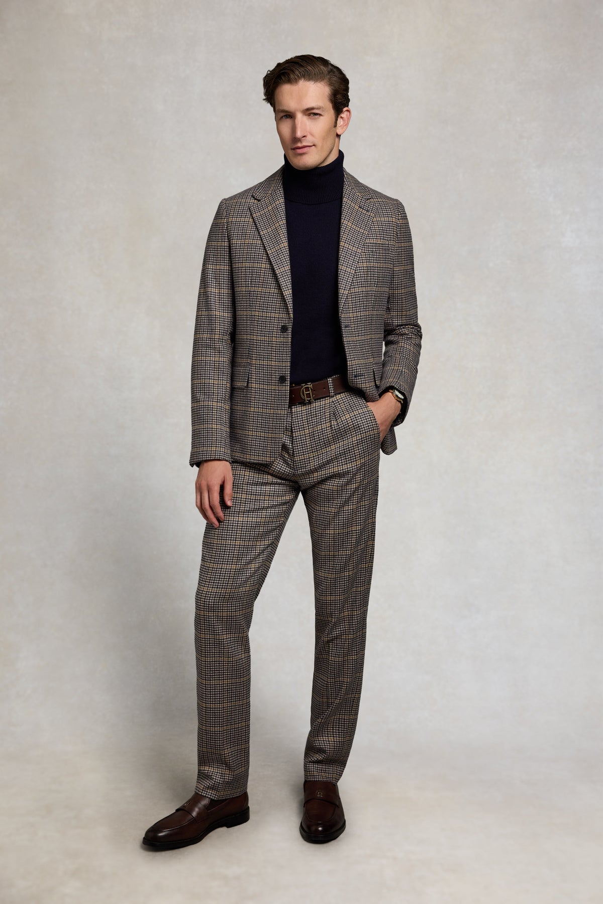 Byron Roll Neck Knit (Navy)