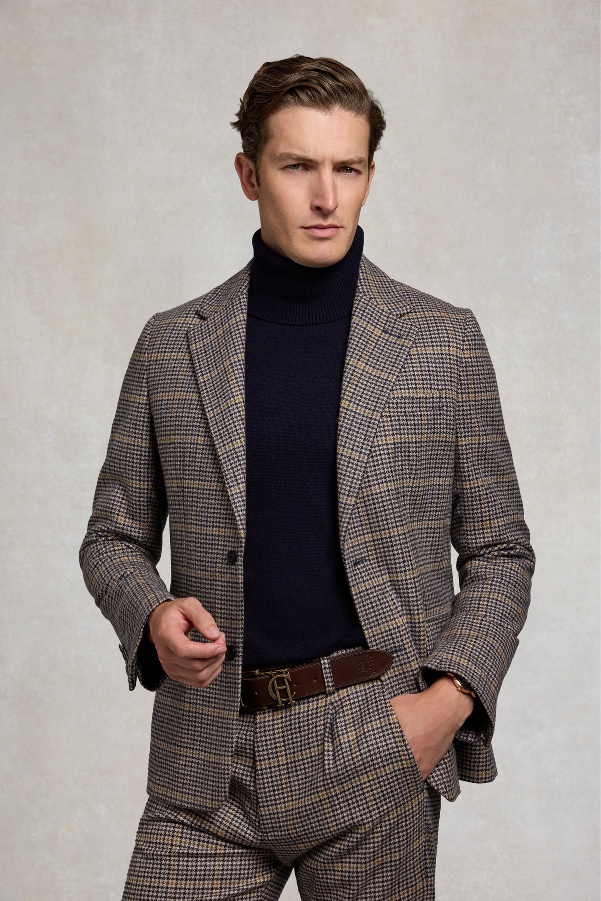 Byron Roll Neck Knit (Navy)