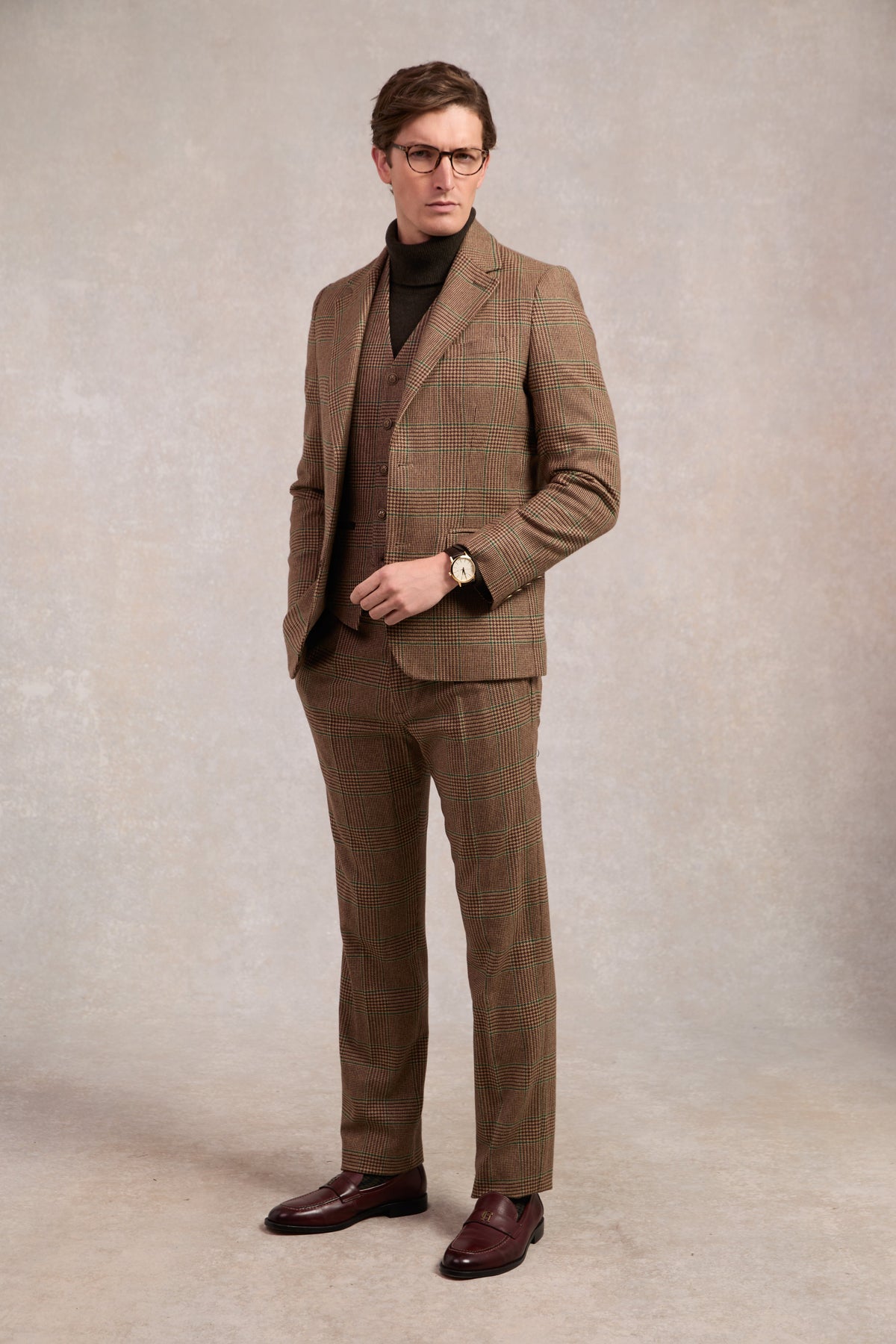 The Classic Trouser (Clarence Check Forest)