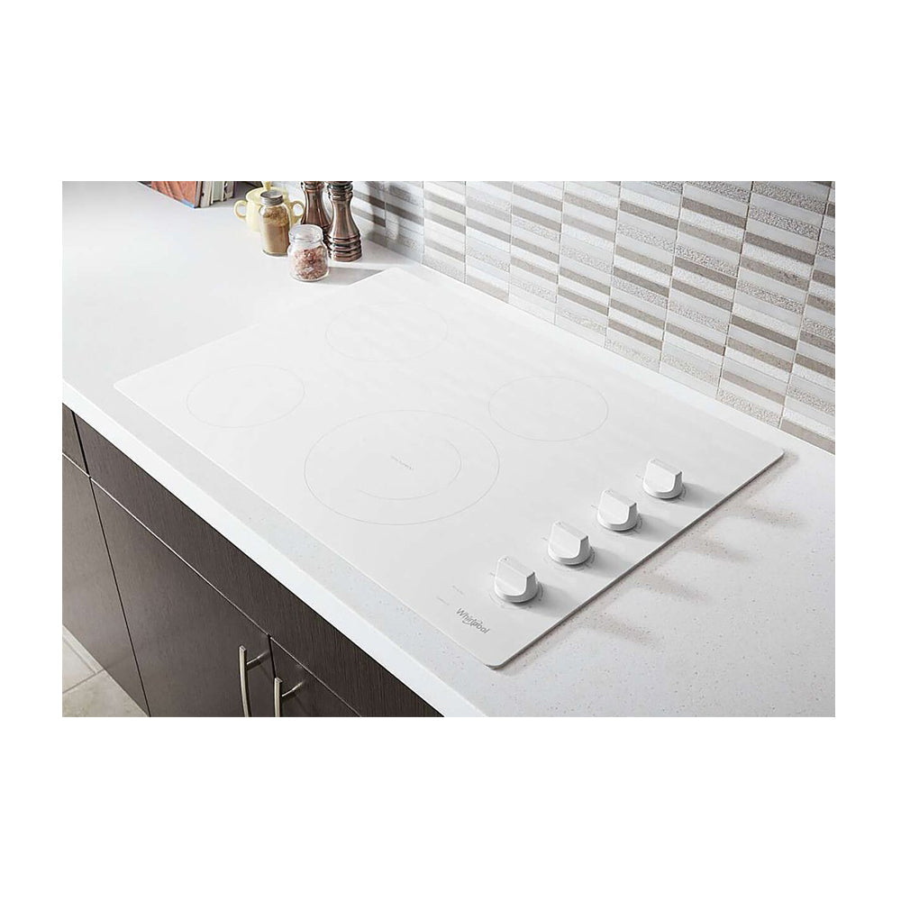 30-Inch 4-Element Radiant Electric Cooktop - White