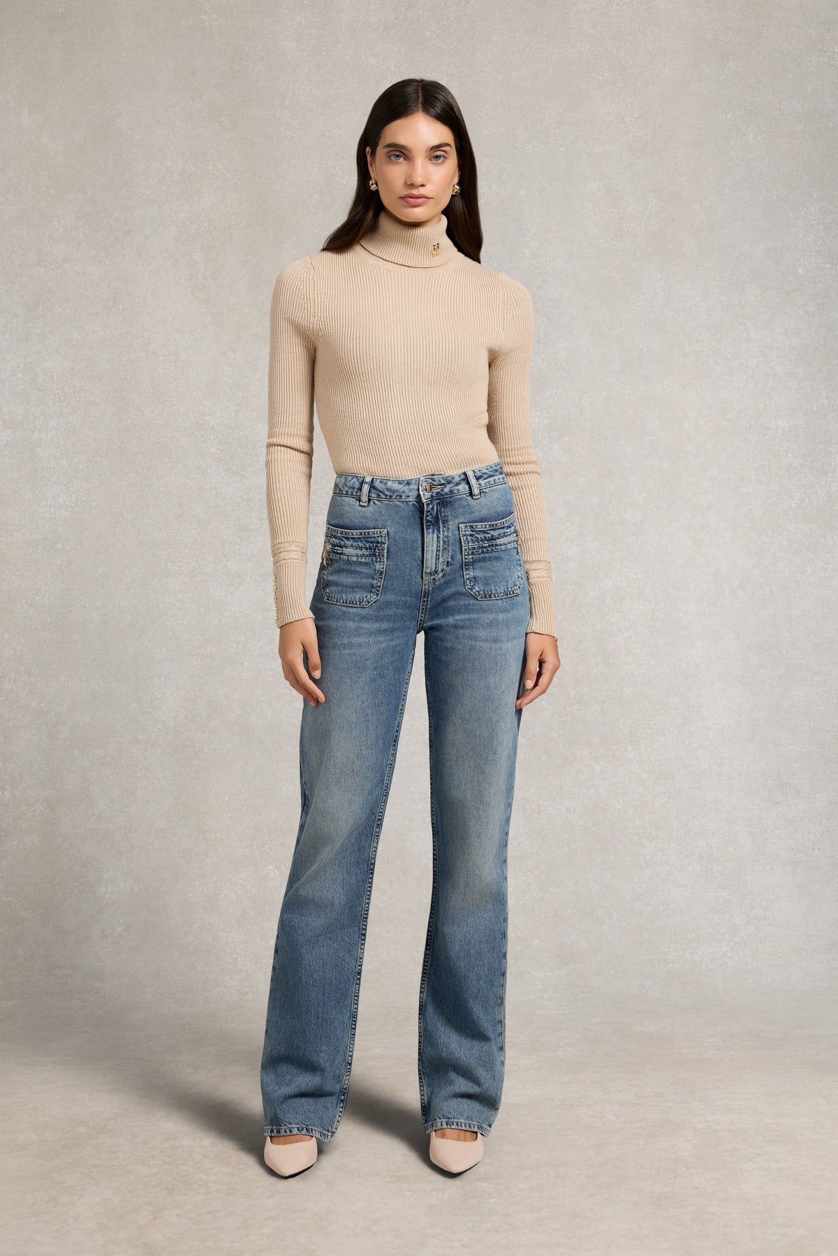 Jessica Straight Jean (Aged Indigo)