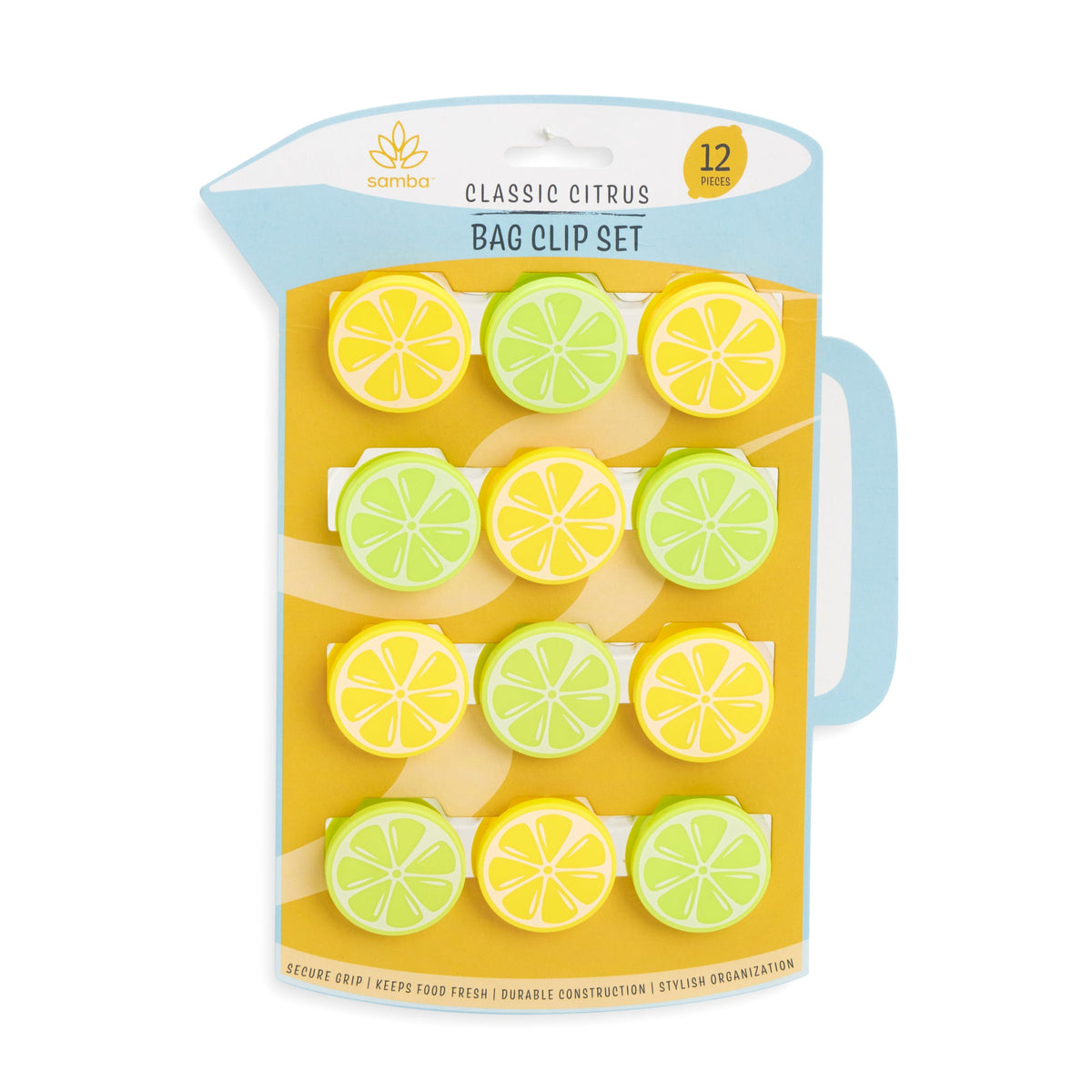 12pc Lemon Bag Clip