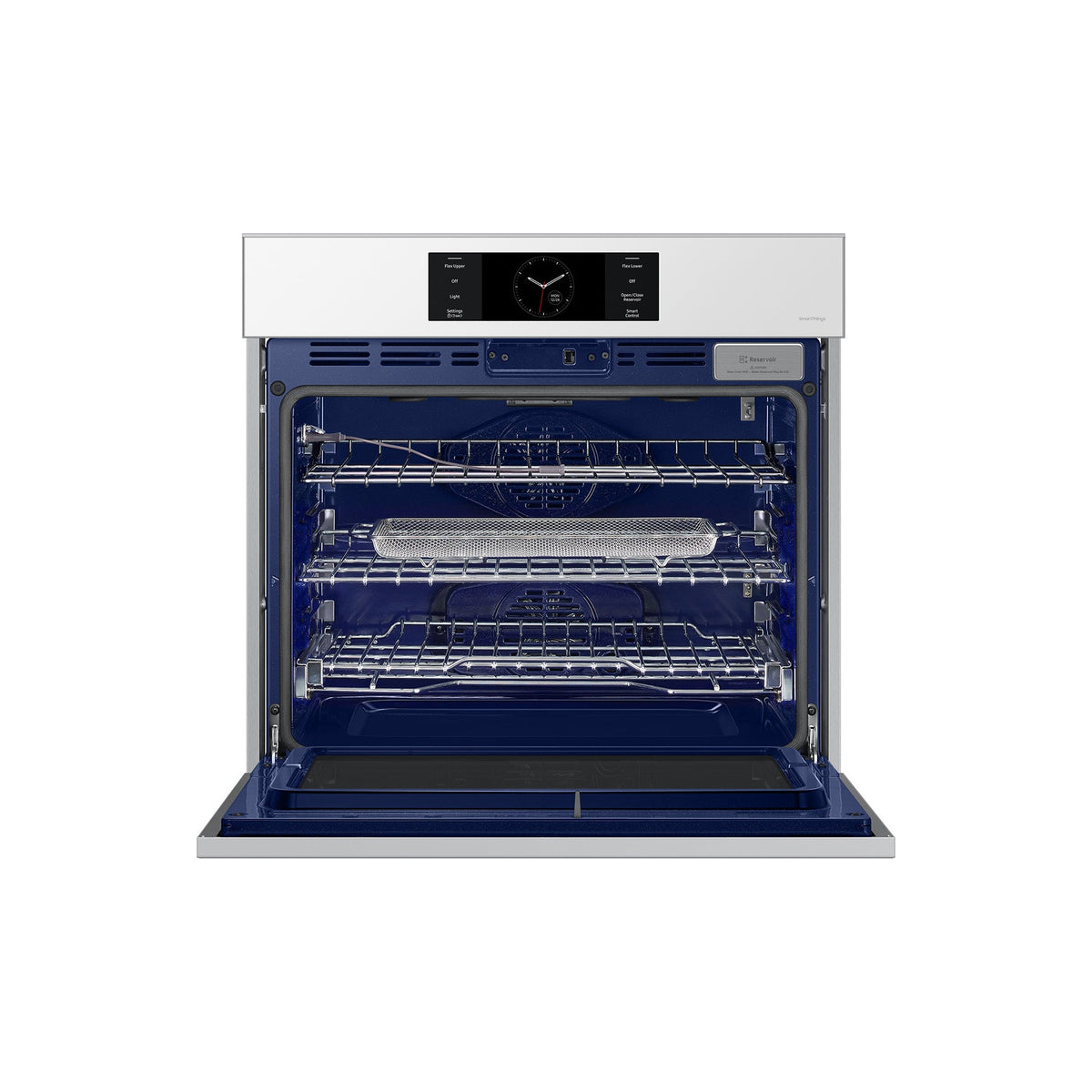 30" BESPOKE Single Wall Oven in White Glass with Steam Cook