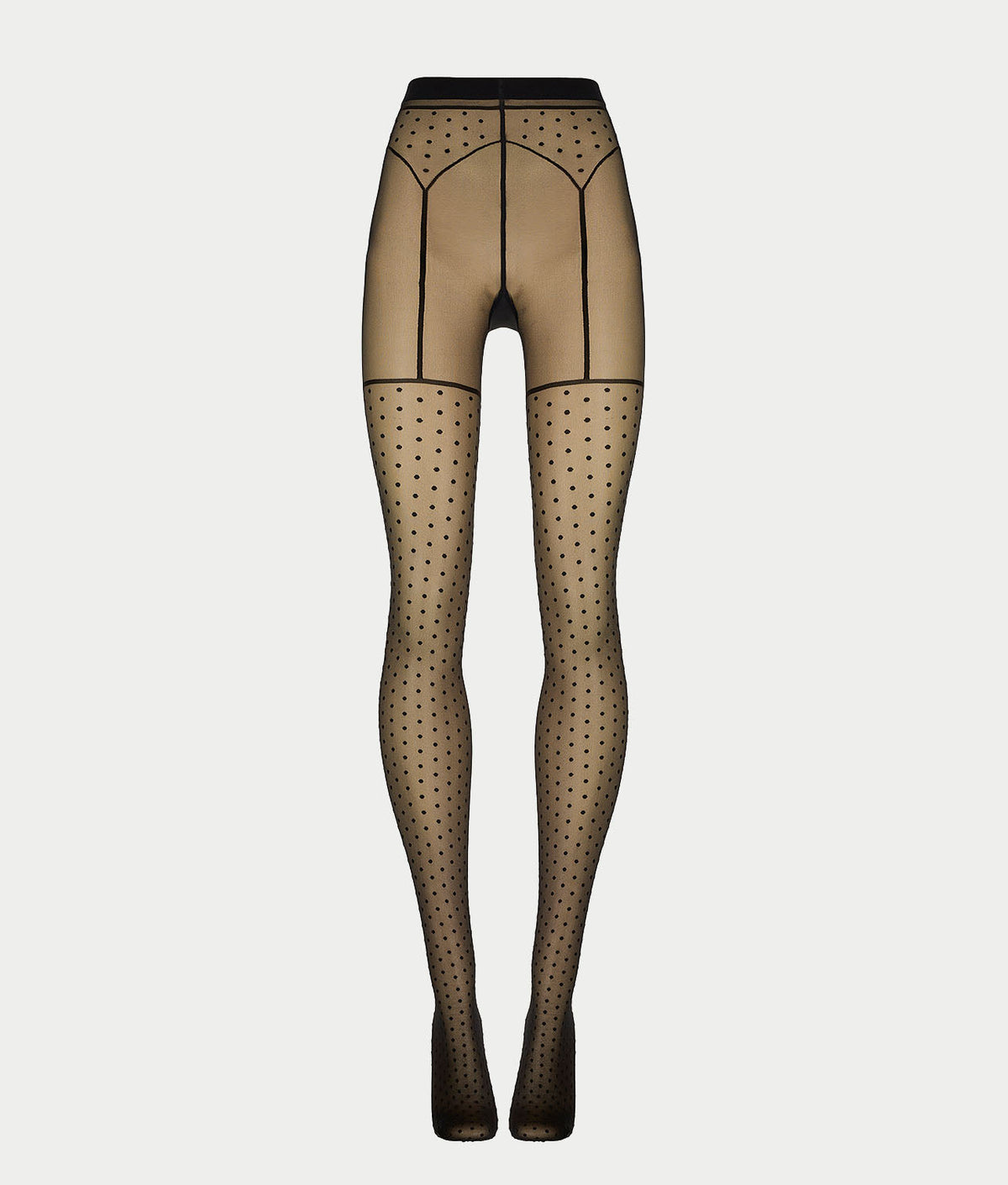 Dotted Garter Belt Tights