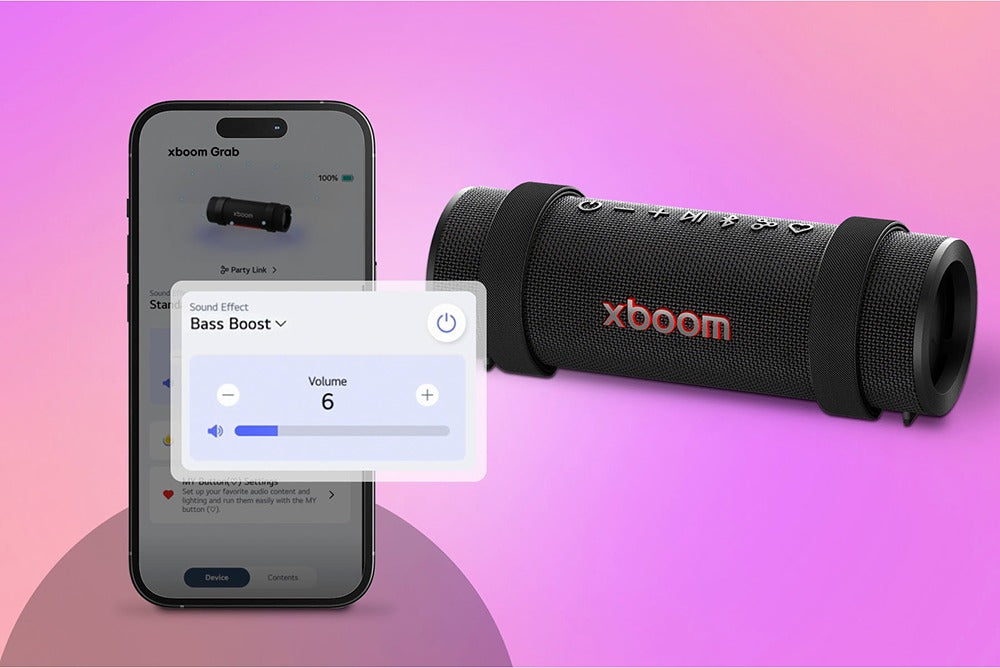xboom Grab Core Bluetooth Speaker with Signature Sound by will.i.am for Ultimate Portability