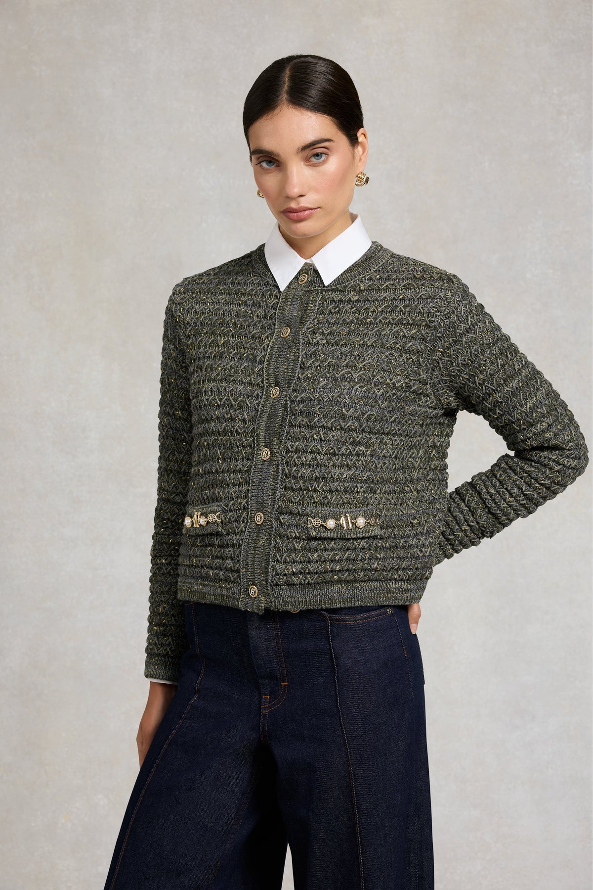 Sofia Knitted Jacket (Green)