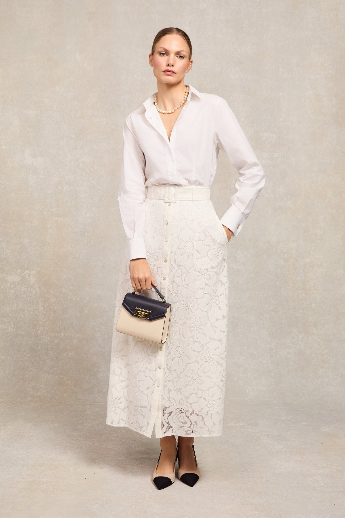 Annabel Lace Skirt (White)