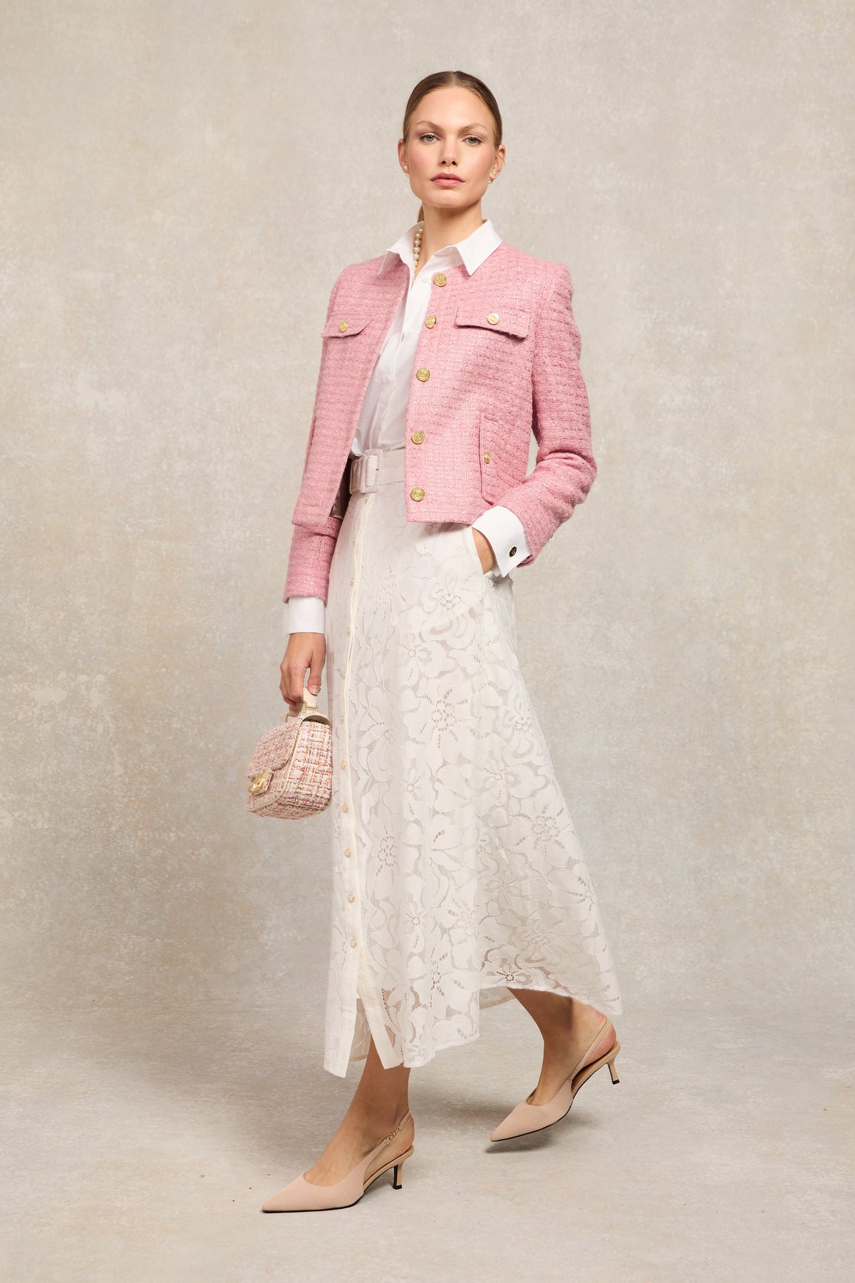 Annabel Lace Skirt (White)