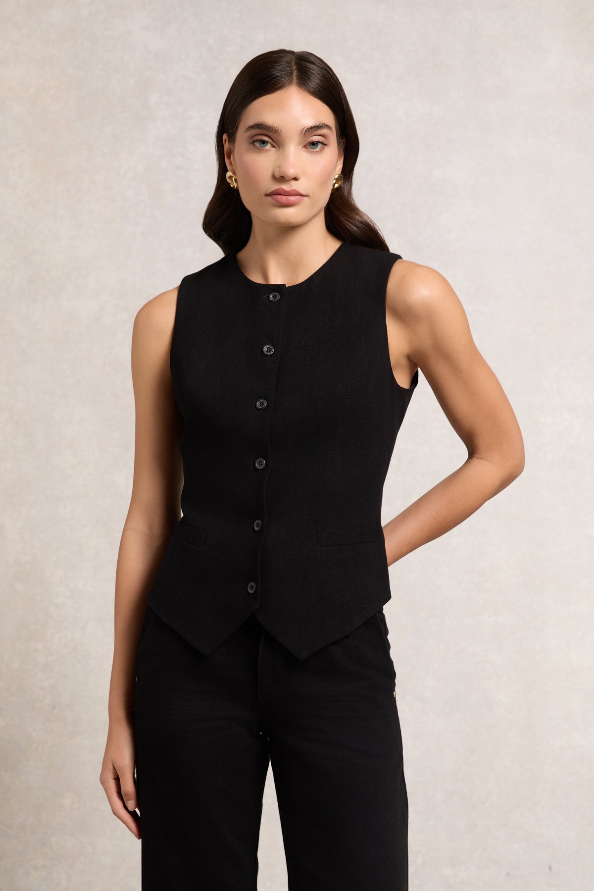 Richmond Waistcoat (Black Linen)