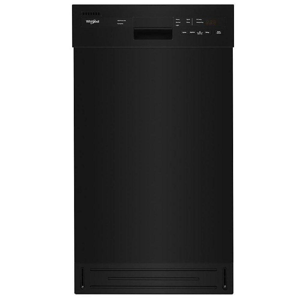 Small-Space Compact Built-In Dishwasher with Stainless Steel Tub - Black