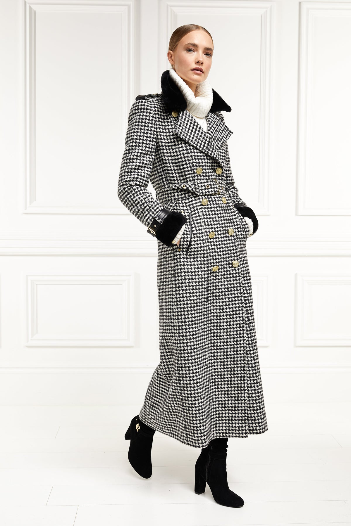 Gold Label Trench (Houndstooth)