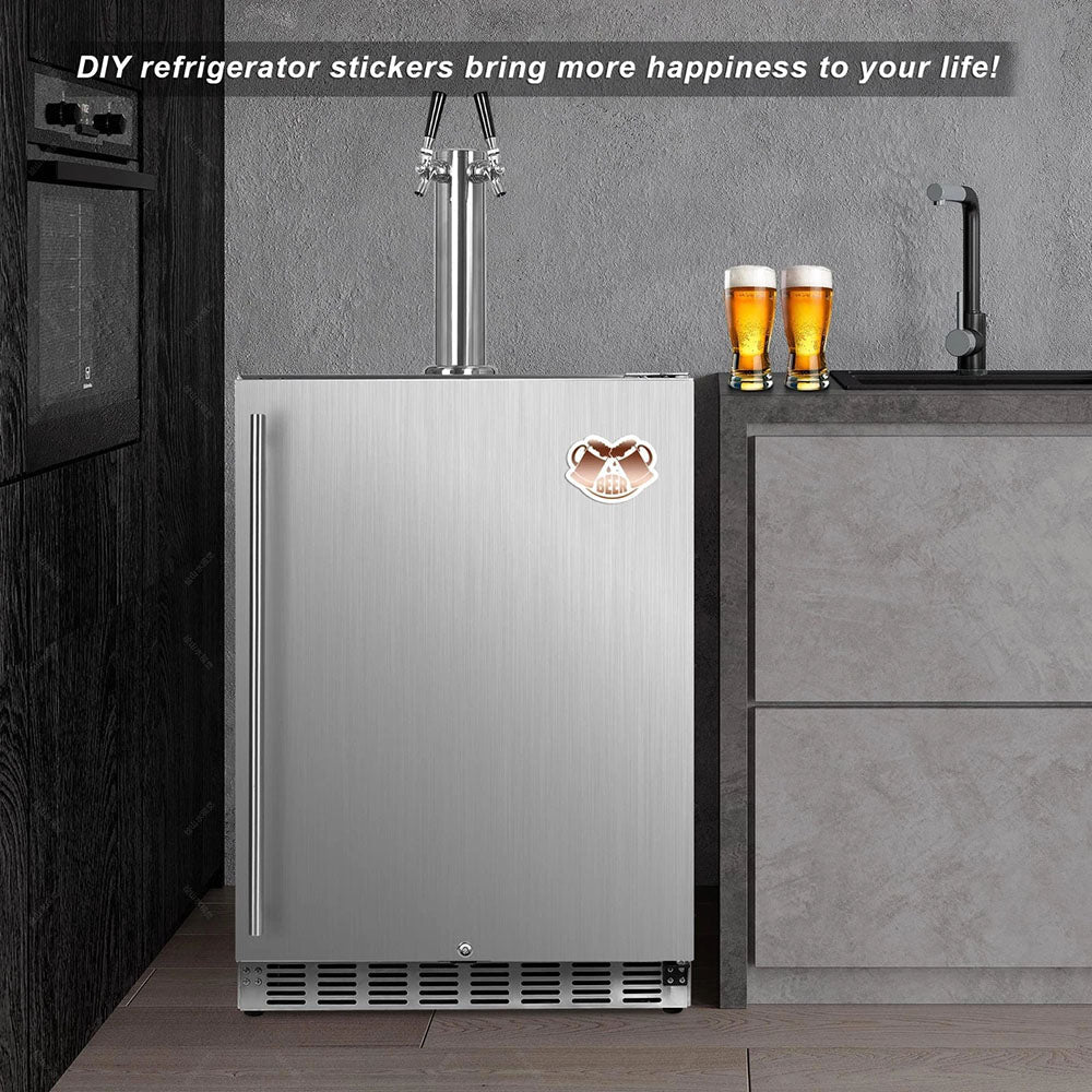 Dual Tap 24" Kegerator Beverage Cooler