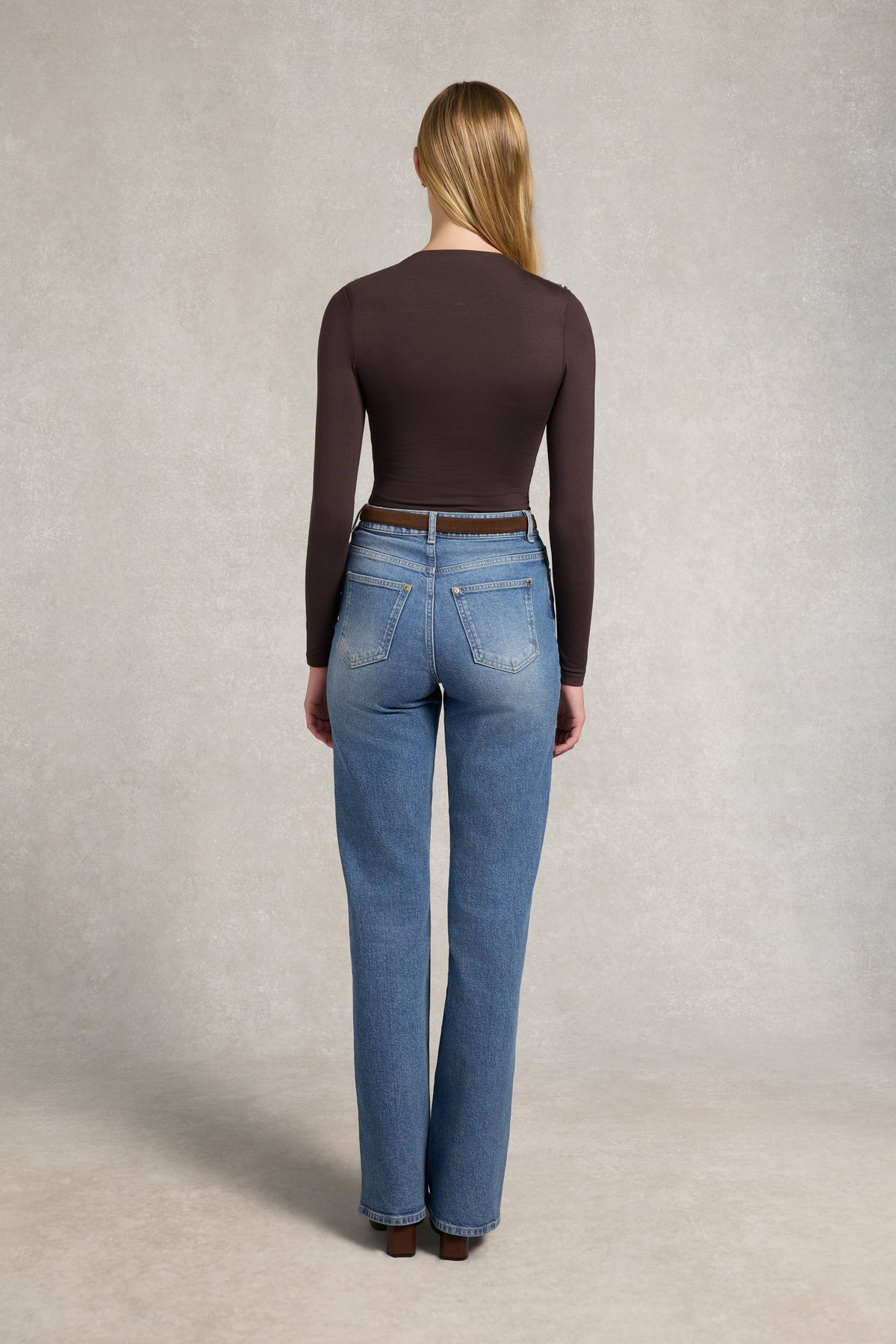 Harper Long Sleeve Top (Walnut)