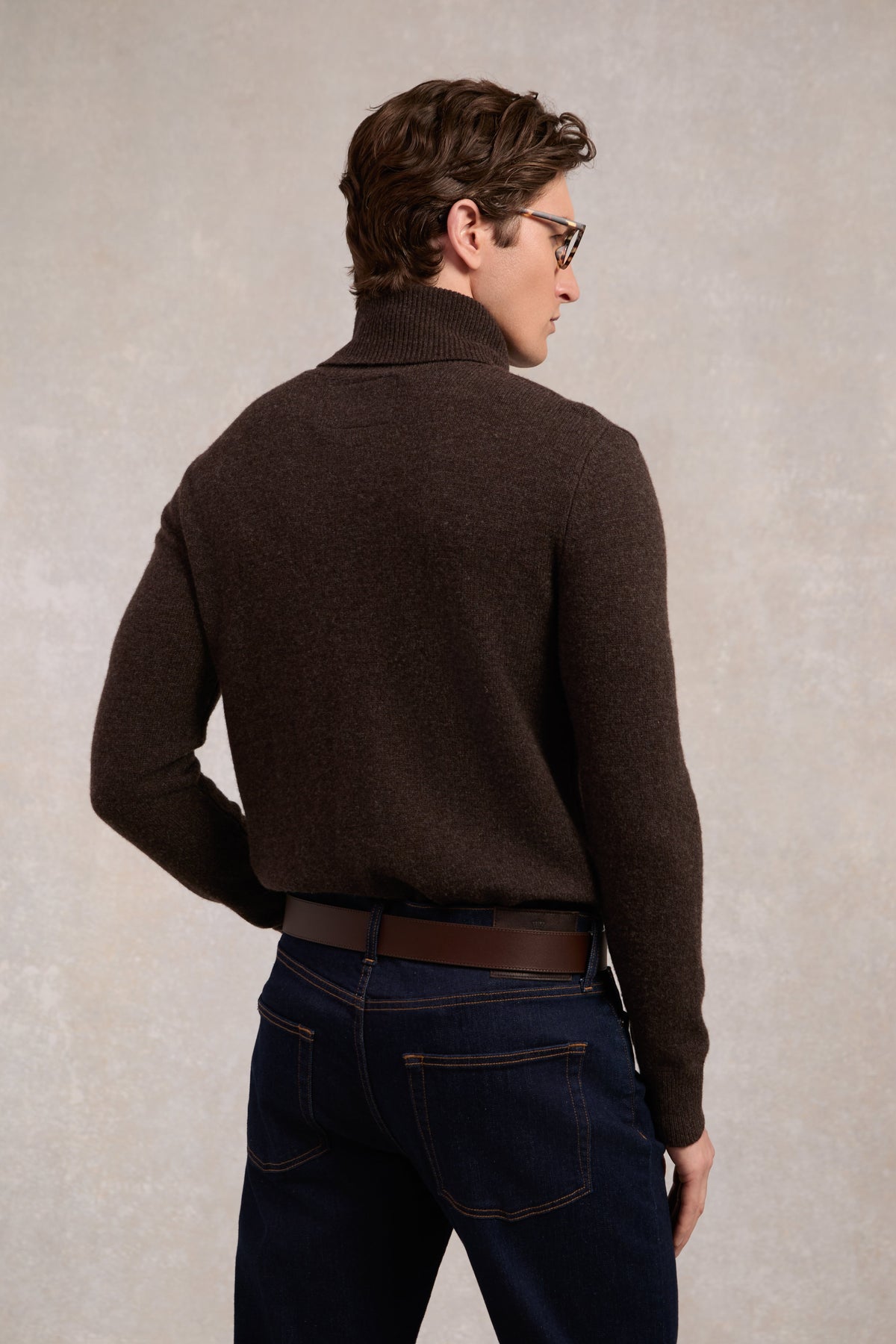Byron Roll Neck Knit (Chocolate)