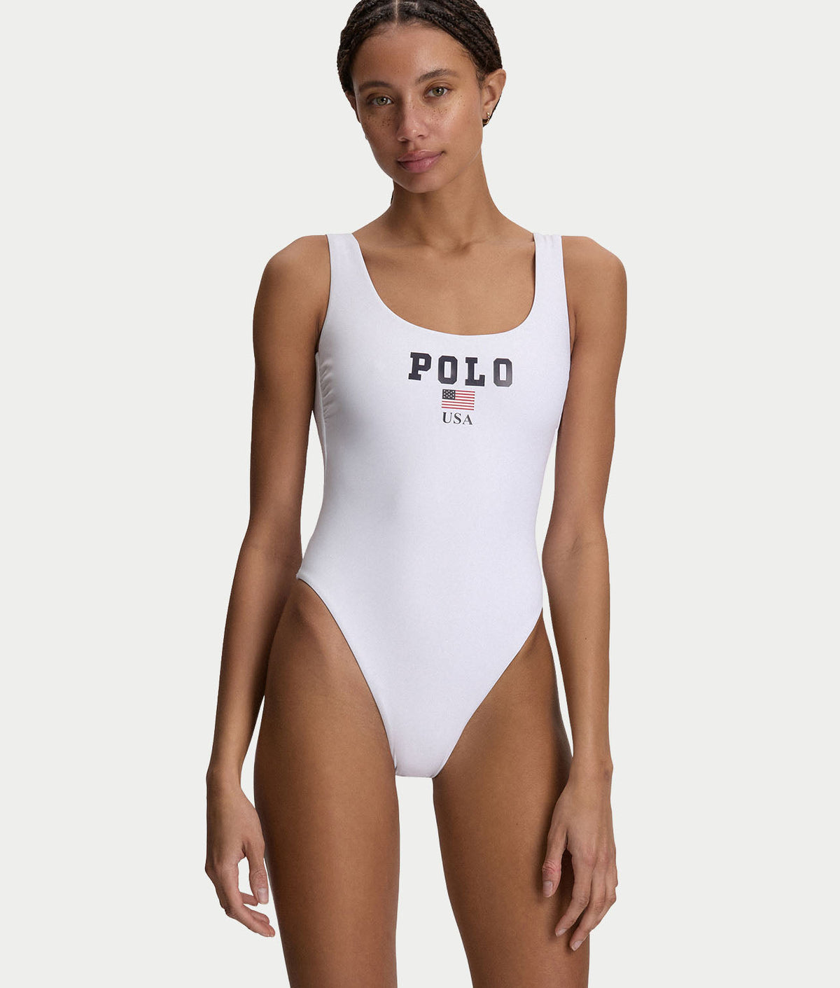 USA Logo Scoop Tank One-Piece Swimsuit
