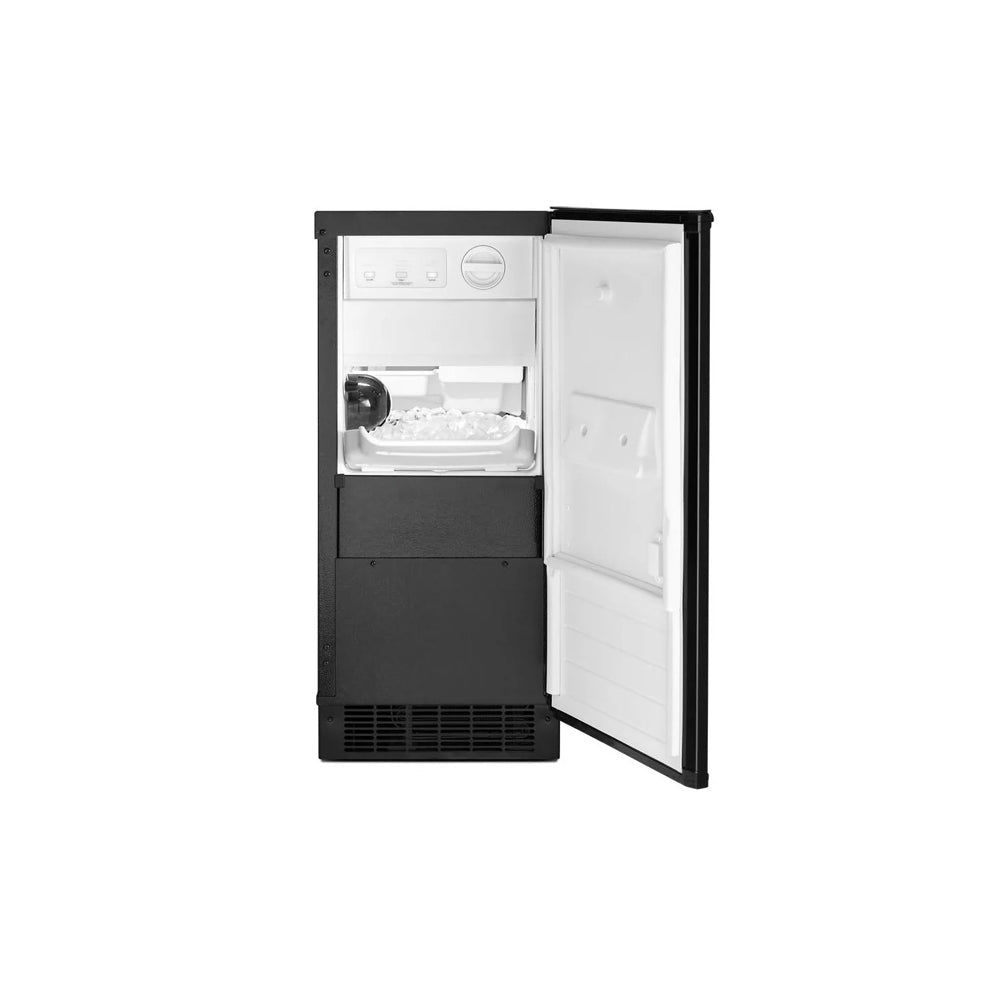 15-Inch Freestanding Built-In Ice Maker in Black
