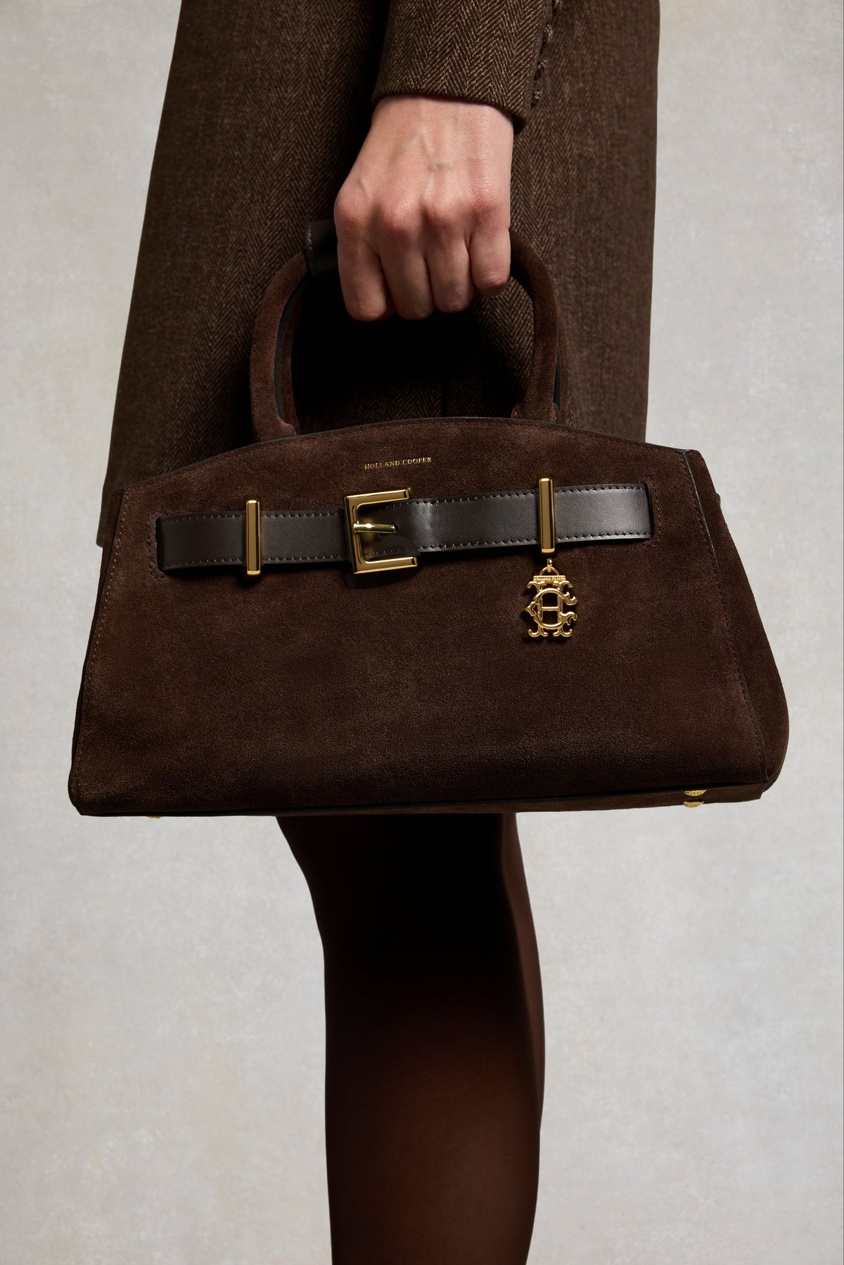 Milan Mini Tote (Chocolate Suede)