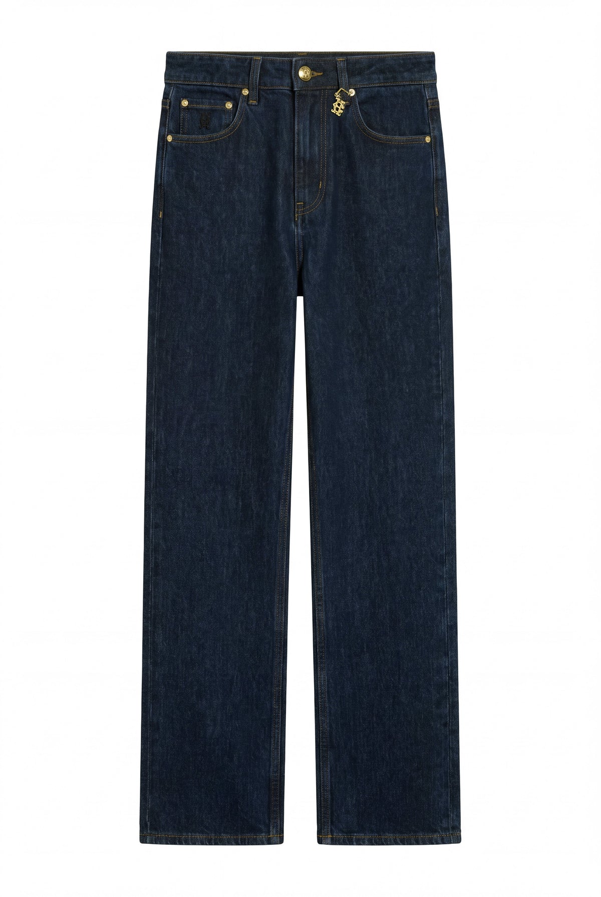 Mid Rise Straight Cropped Jean (Dark Wash)