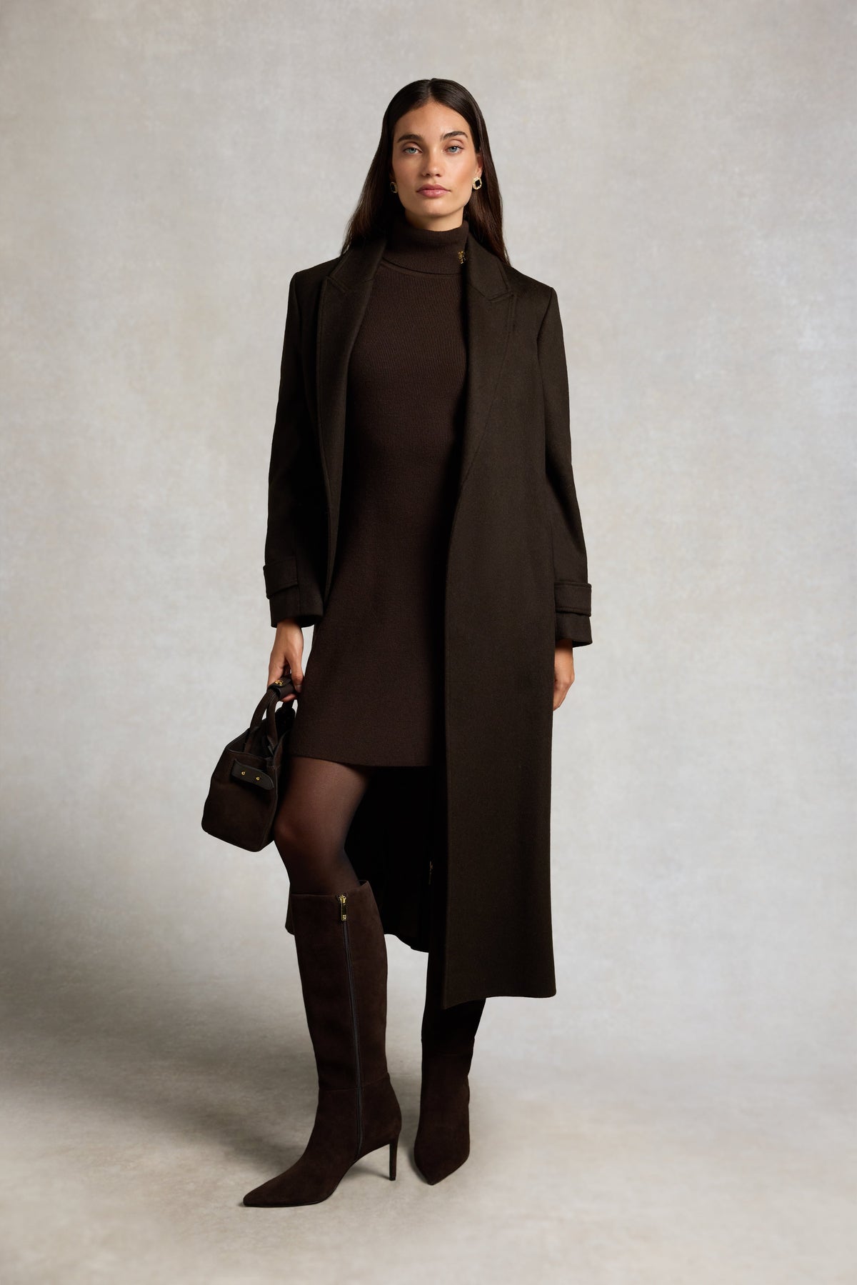 Aspen Knitted Dress (Olive Brown)