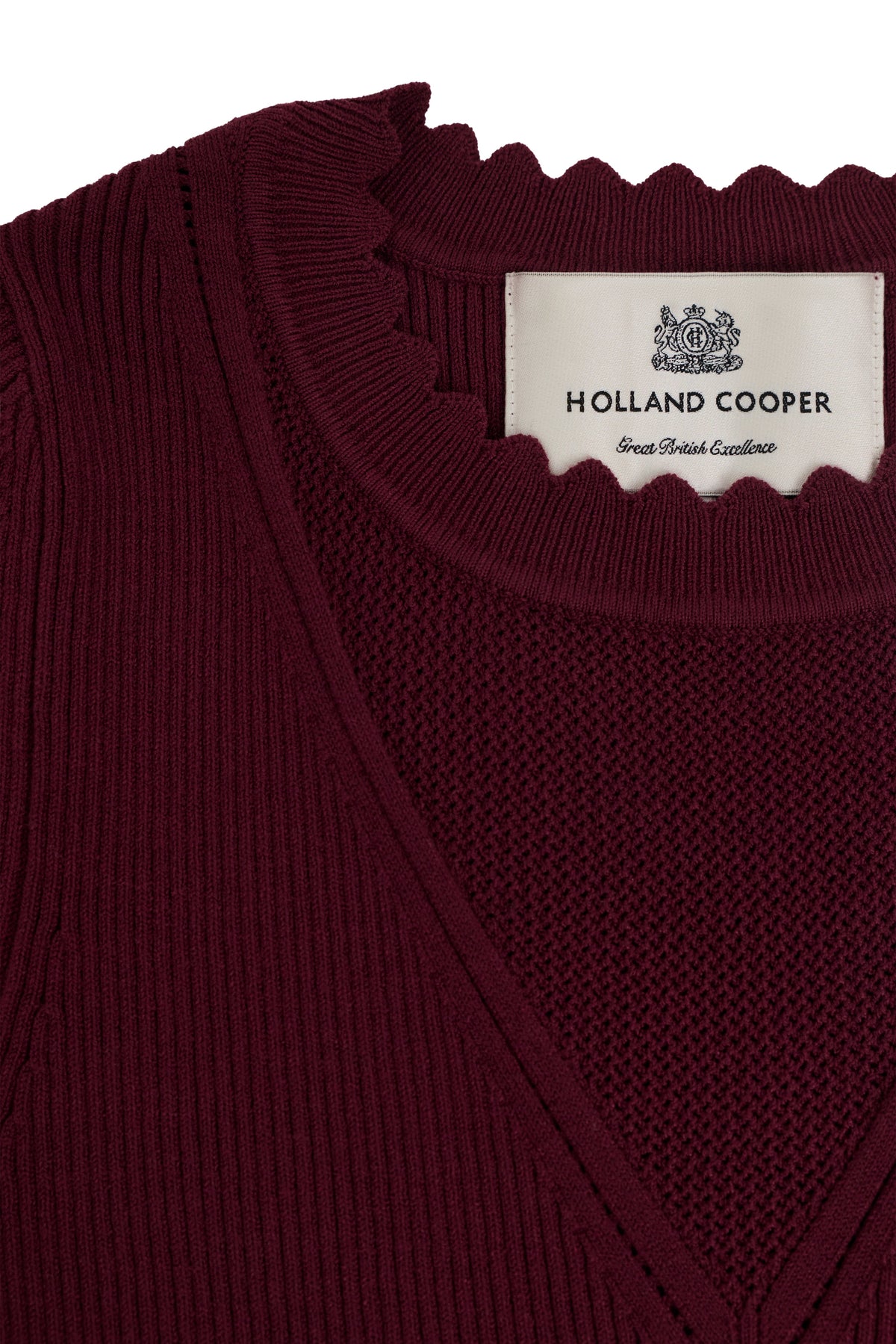 Spencer Knitted Fit & Flare Dress (Burgundy)