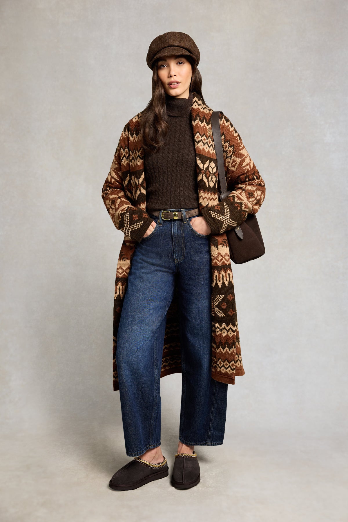Ultra Low Shearling Mule (Chocolate)