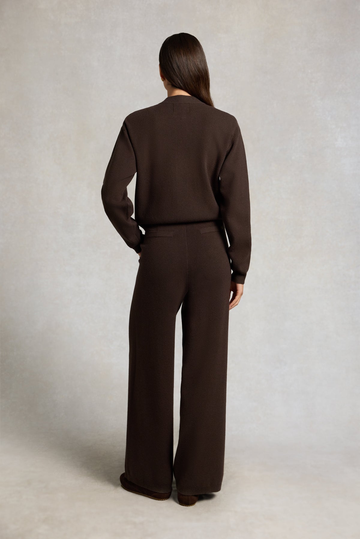 Chester Knitted Wide Leg Pant (Chocolate)