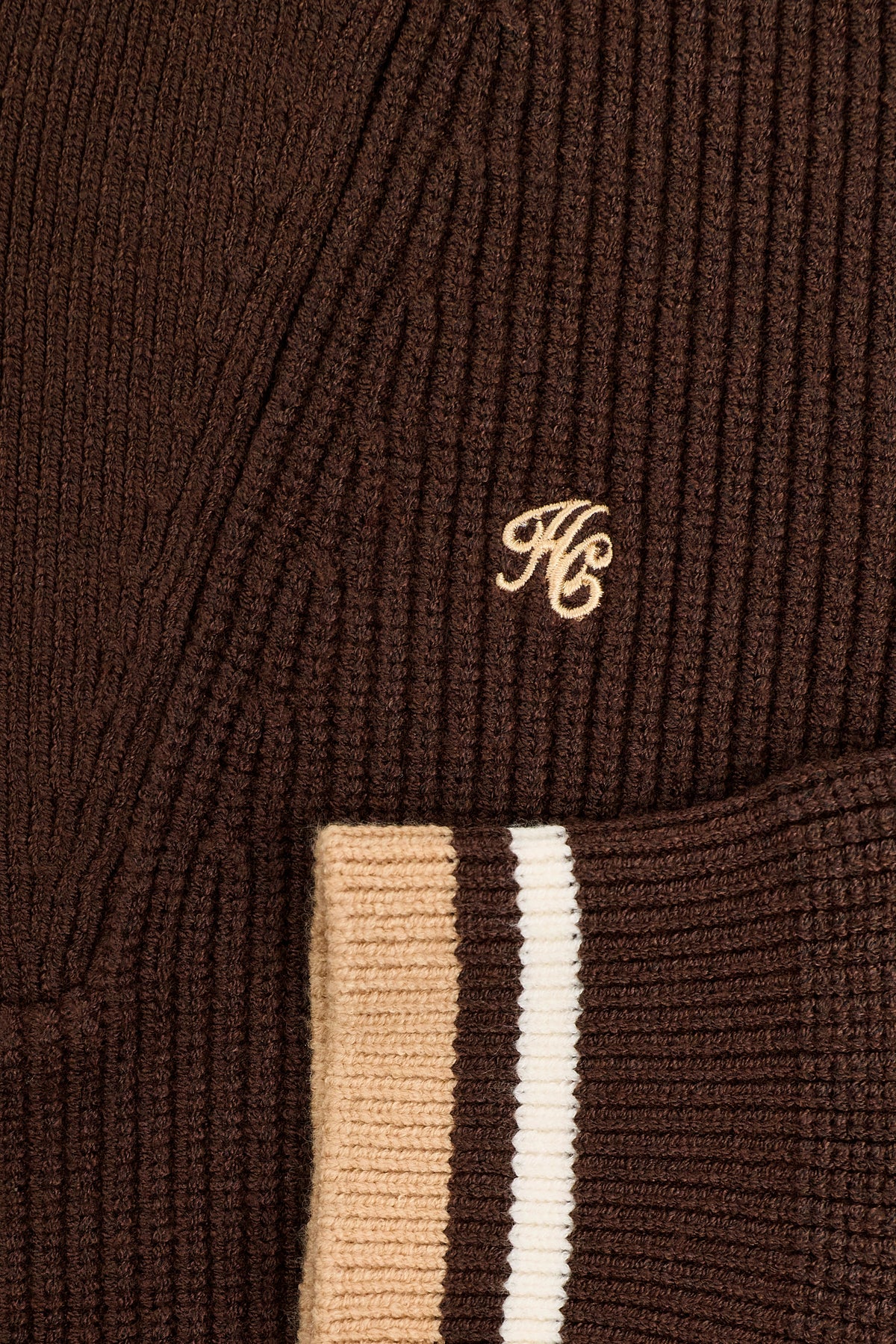 Jessica Quarter Zip Knit (Walnut)