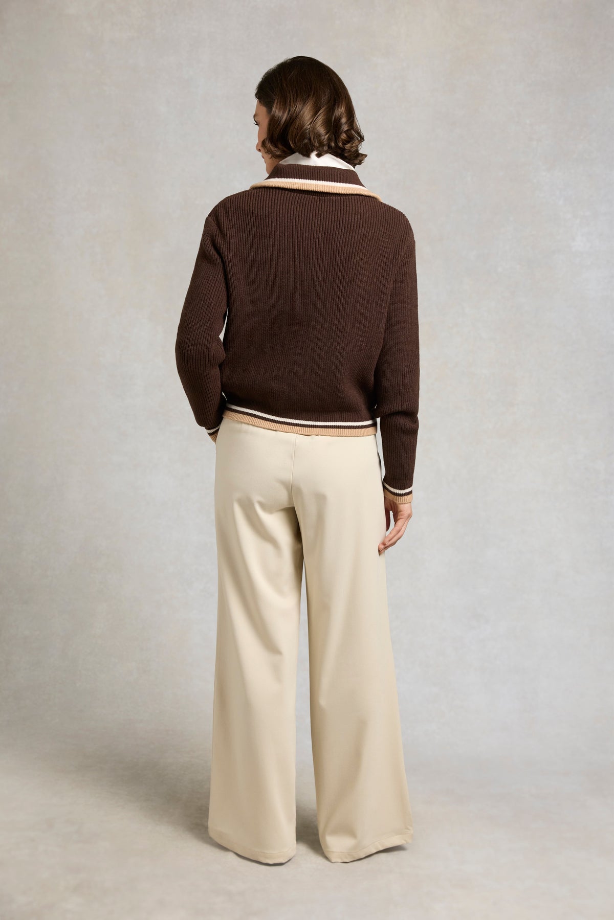 Jessica Quarter Zip Knit (Walnut)