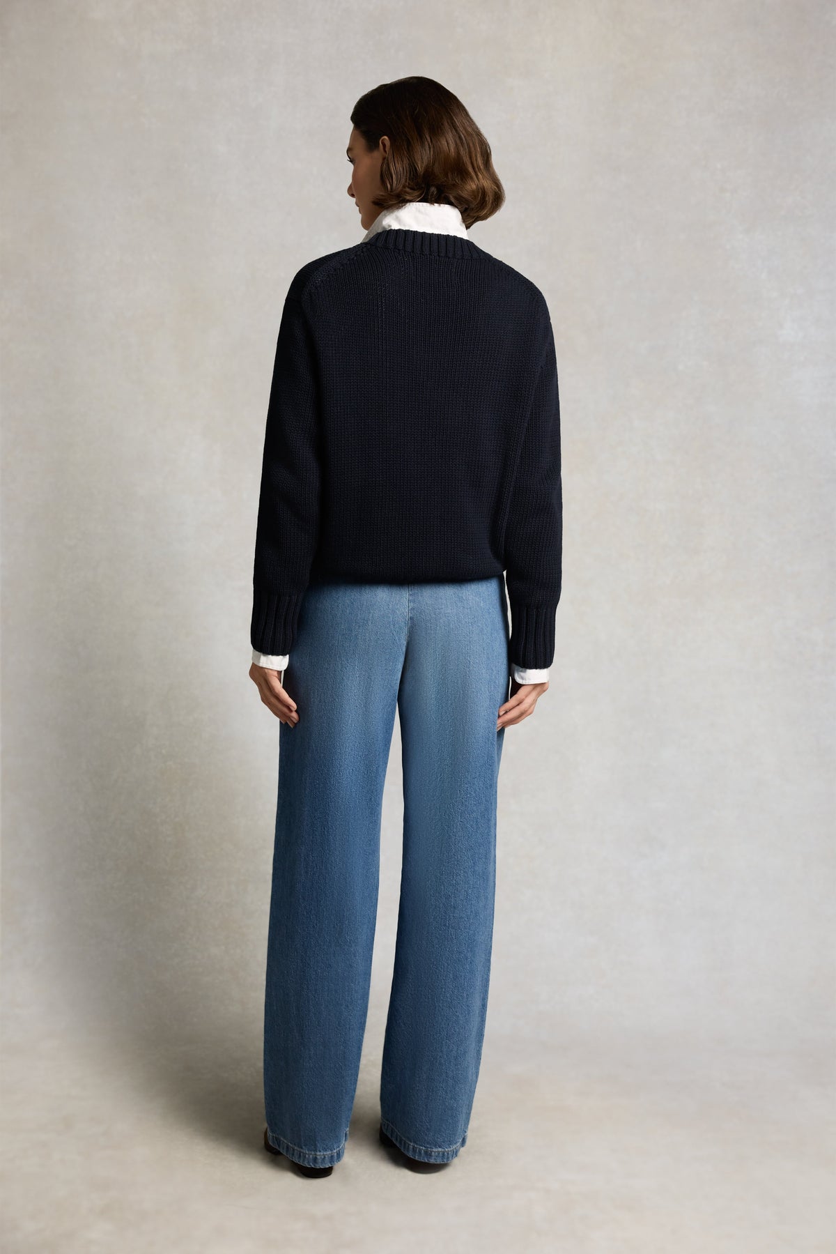 Bampton Crew Neck Knit (Ink Navy)