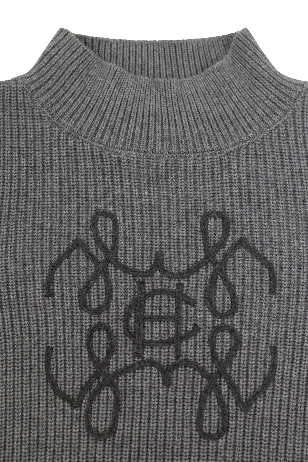 Appleton High Neck Knit (Slate Grey)