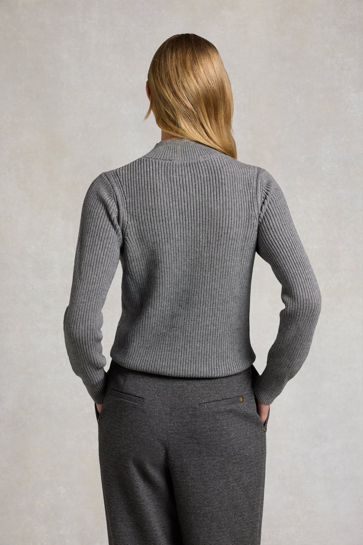 Appleton High Neck Knit (Slate Grey)