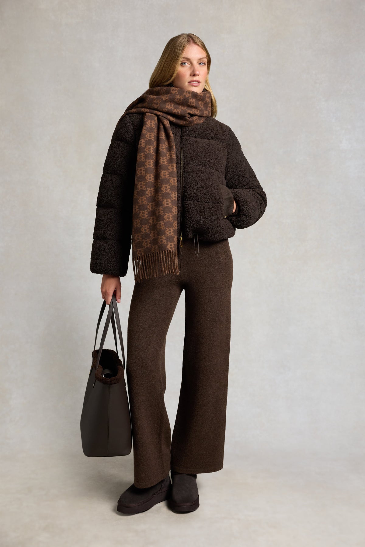 Classic Teddy Padded Jacket (Chocolate Borg)