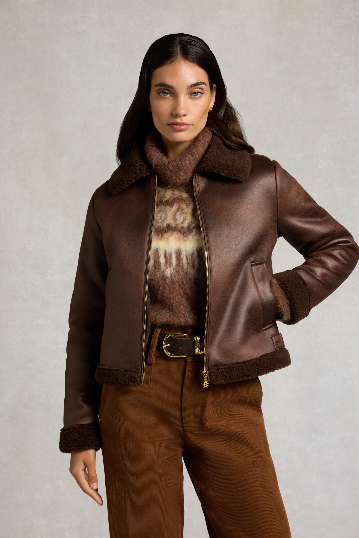 Carnaby Aviator Jacket (Chocolate)