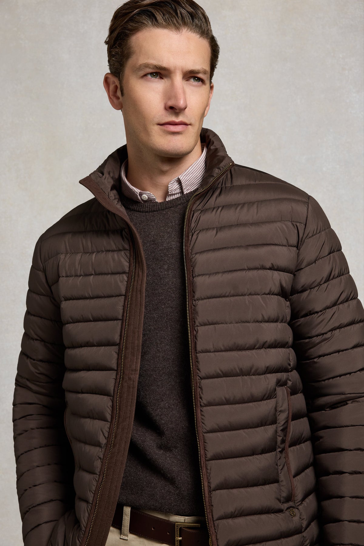 Men's Midweight Padded Jacket (Olive Brown)
