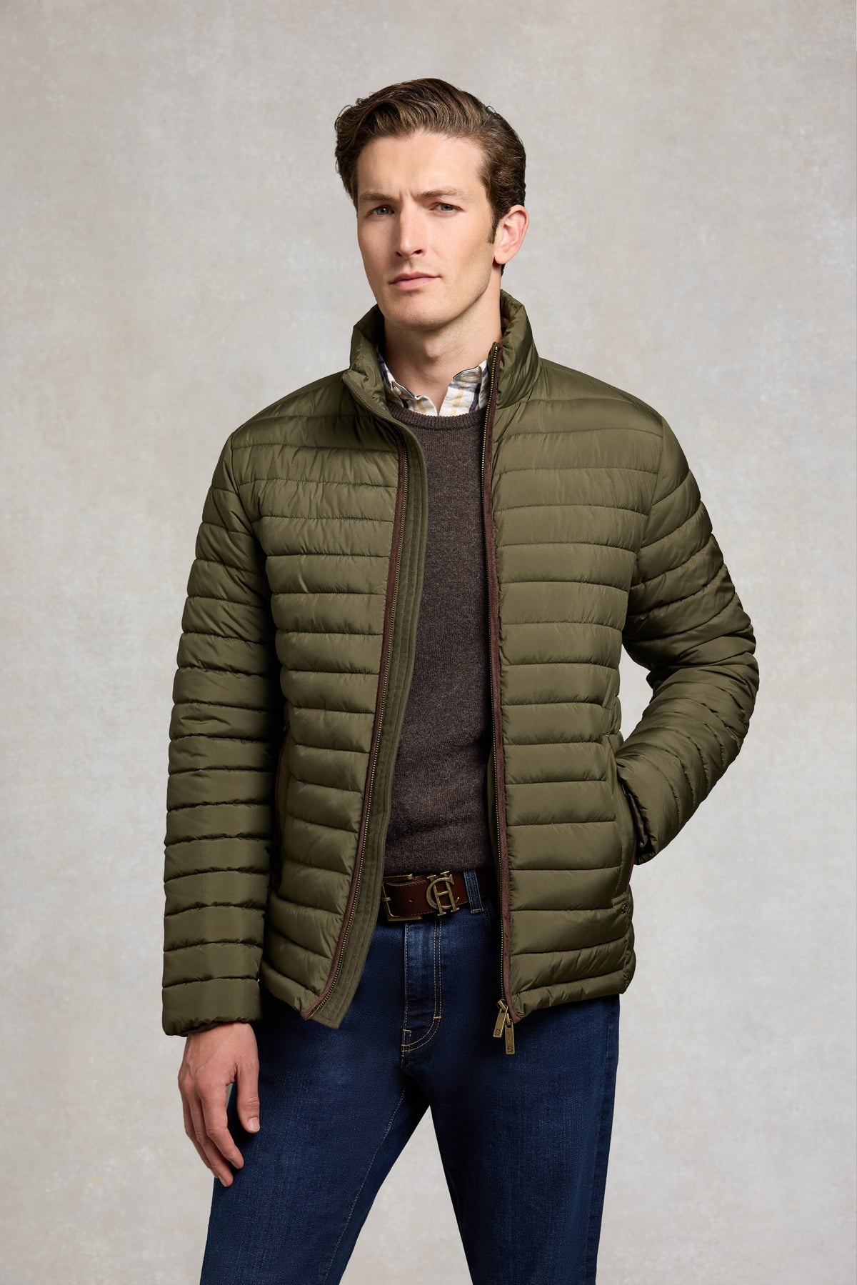 Men's Midweight Padded Jacket (Khaki)