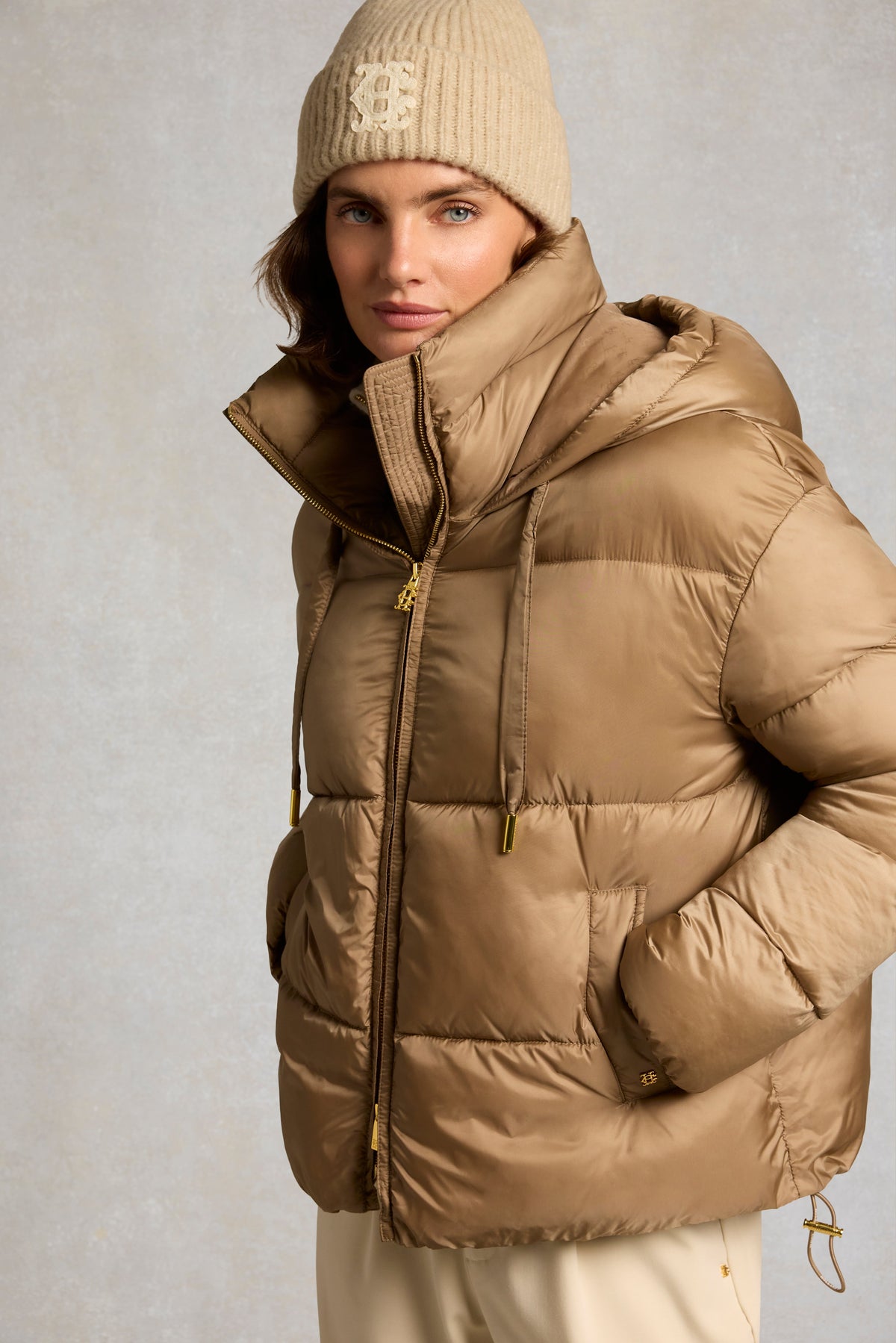 Hooded Baffled Jacket (Whisky)