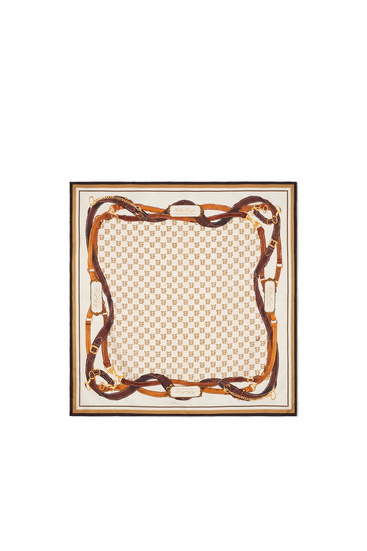 Silk Scarf (Ecru Monogram)