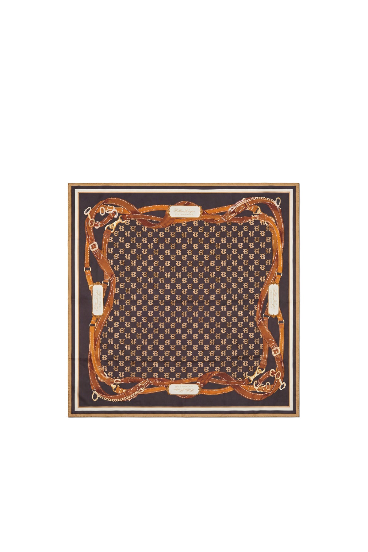 Silk Scarf (Chocolate Monogram)