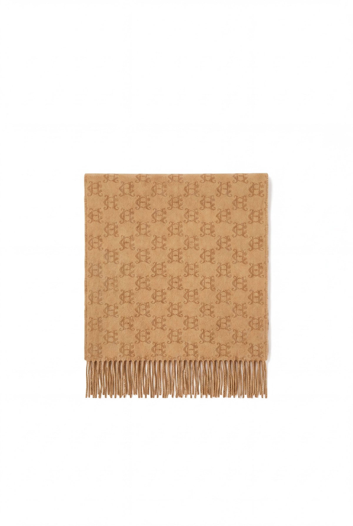 Heraldic Monogram Scarf (Toffee Monogram)