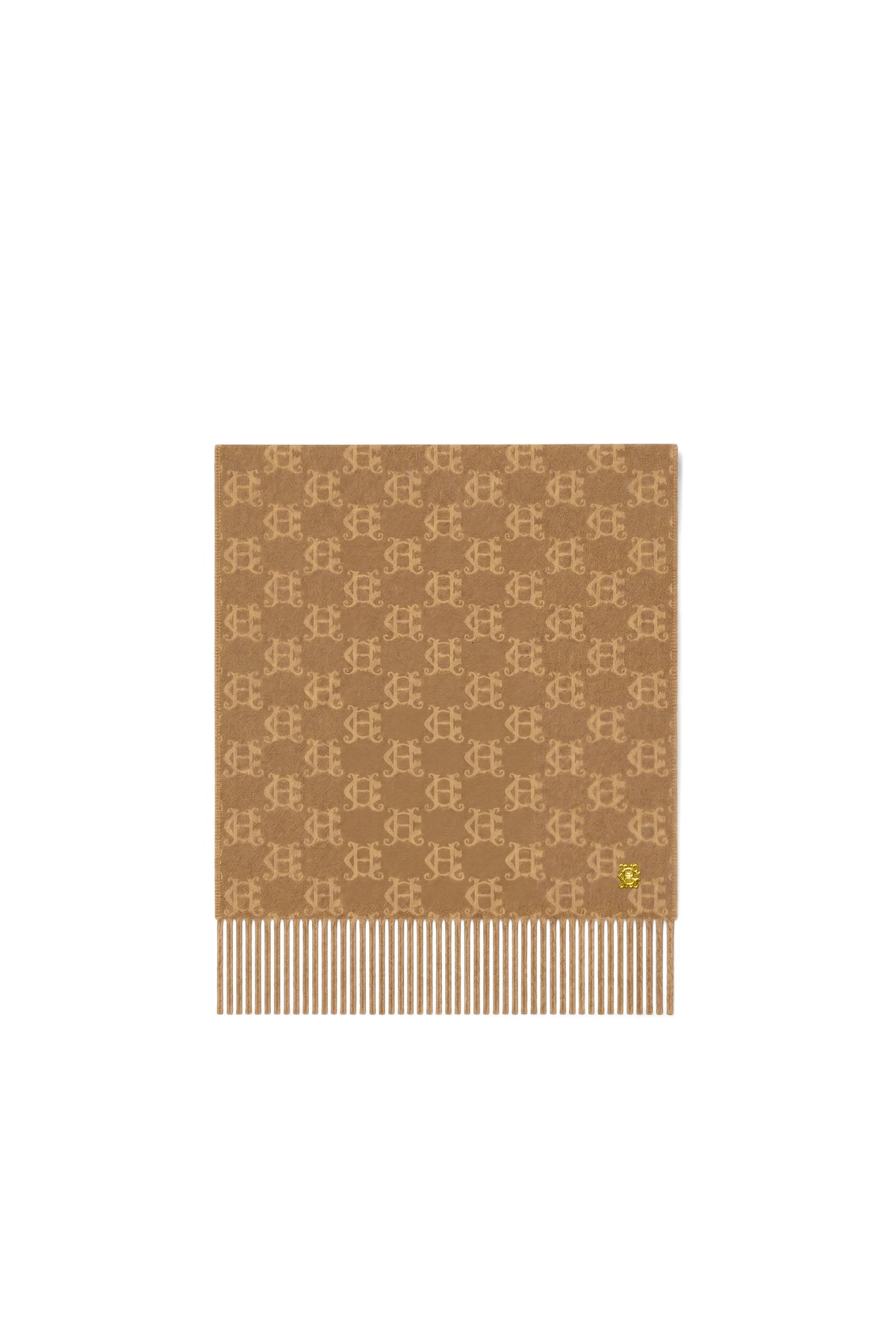 Heraldic Monogram Scarf (Toffee Monogram)