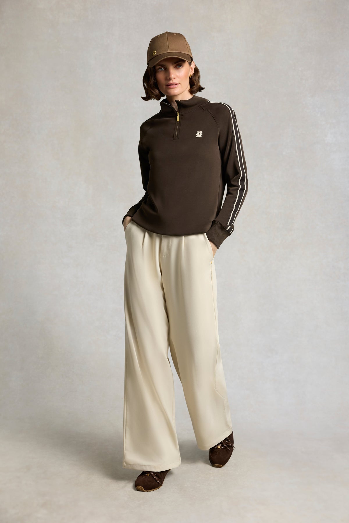 Broughton Quarter Zip Sweat (Chocolate)